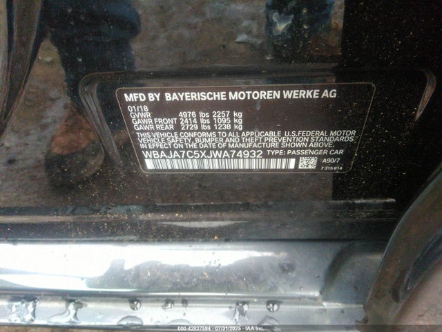 WBAJA7C5XJWA74932 BMW 530I