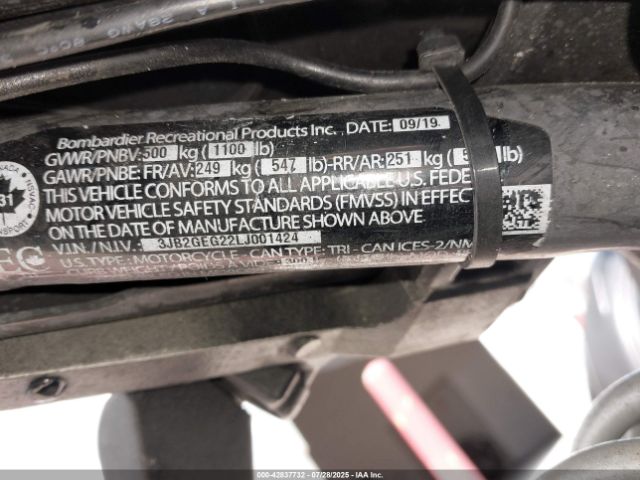2020 CAN-AM RYKER 3JB2GEG22LJ001424 Photo 9