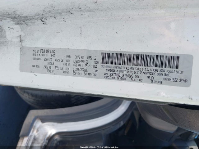 3C6TRVAG1JE104105 RAM Promaster 1500