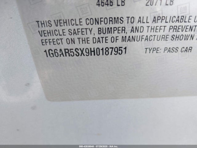 2017 CADILLAC CTS 1G6AR5SX9H0187951 Photo 8