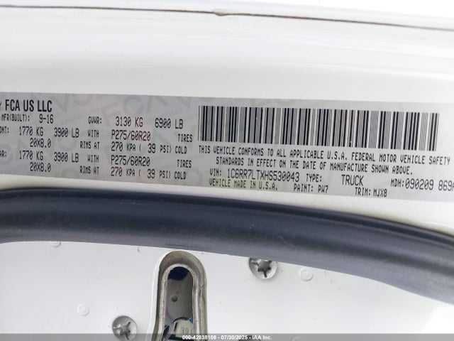 1C6RR7LTXHS530043 RAM 1500