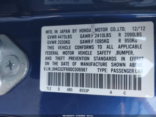 2013 ACURA TSX JH4CU2F69DC006987 Photo 8