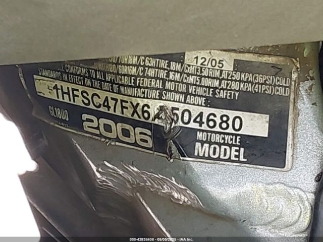 2006 HONDA GL1800 1HFSC47FX6A504680 Photo 9