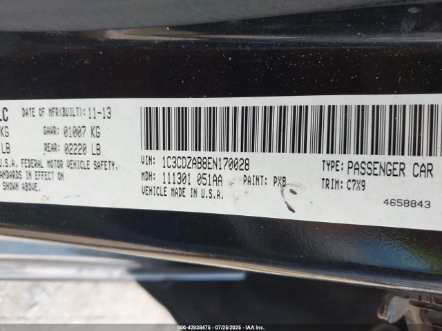 1C3CDZAB8EN170028 Dodge 2014