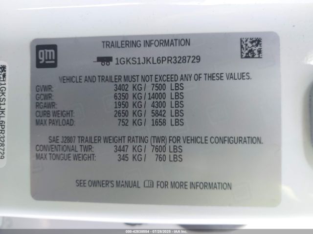 2023 GMC YUKON XL 1GKS1JKL6PR328729 Photo 8