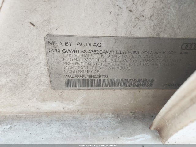 2014 AUDI A4 WAUAFAFL4EN029793 Photo 8