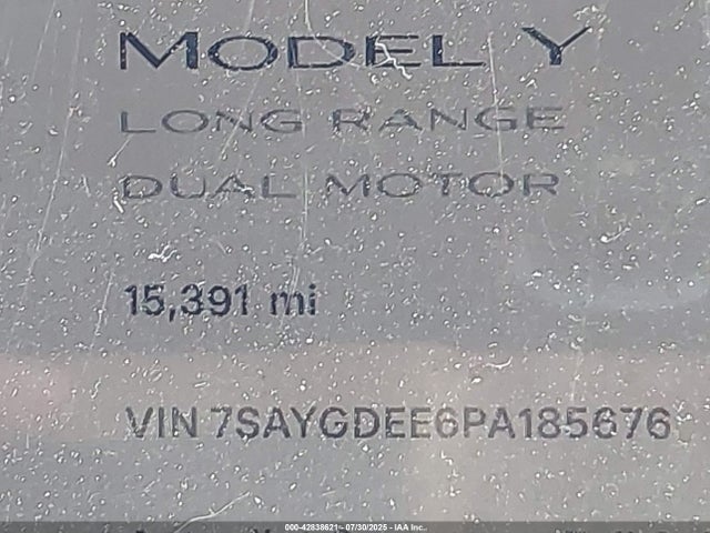 7SAYGDEE6PA185676 Tesla Model Y