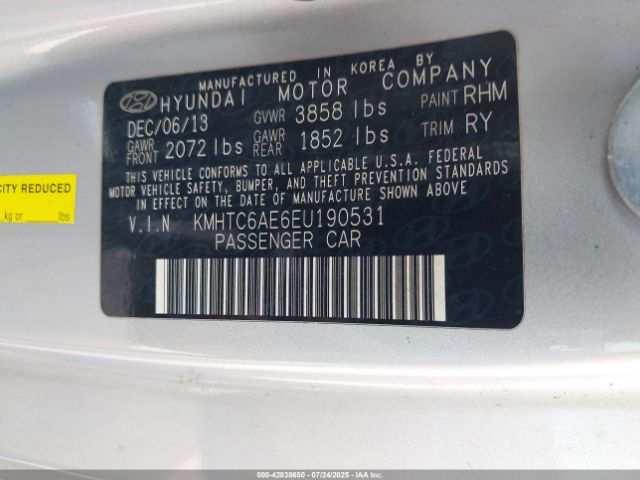 2014 HYUNDAI VELOSTER KMHTC6AE6EU190531 Photo 8
