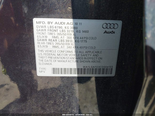 2012 AUDI Q7 WA1LGAFE3CD004133 Photo 8