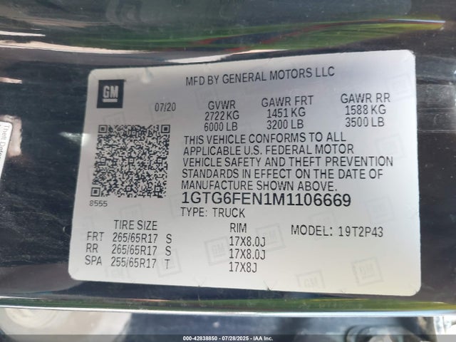 1GTG6FEN1M1106669 GMC lgz - di, vvt, alum, var2, gen 2