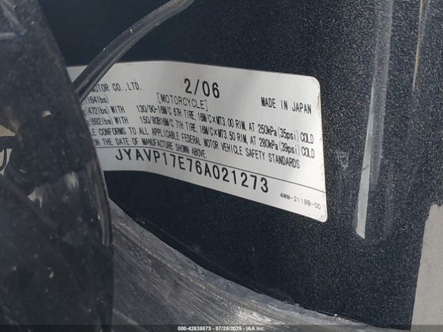 2006 YAMAHA XV1700 JYAVP17E76A021273 Photo 9