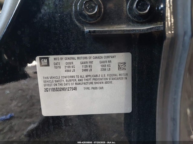 2G1105S32H9127948 Chevrolet lfx - sidi: spark ignited direct injection, vvt, e85 max, alum