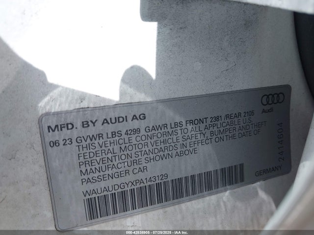 2023 AUDI A3 WAUAUDGYXPA143129 Photo 8