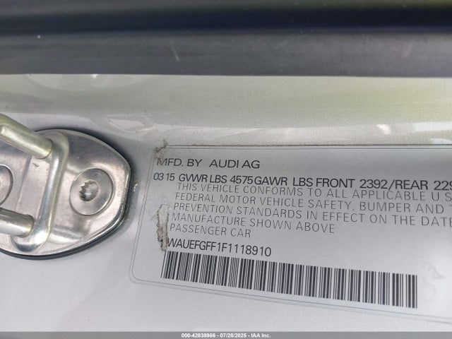 2015 AUDI A3 WAUEFGFF1F1118910 Photo 8