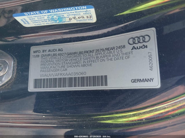 2010 AUDI S5 WAUVVAFRXAA035060 Photo 8