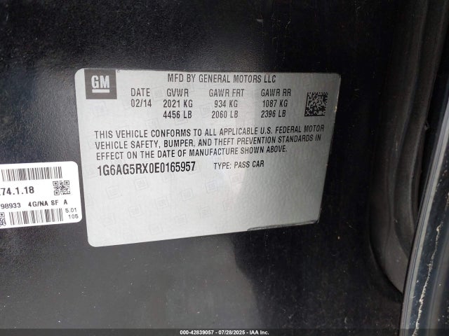 2014 CADILLAC ATS 1G6AG5RX0E0165957 Photo 8