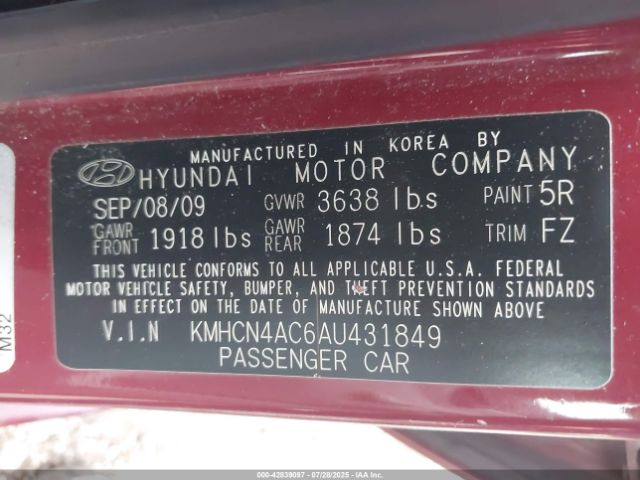 2010 HYUNDAI ACCENT KMHCN4AC6AU431849 Photo 8