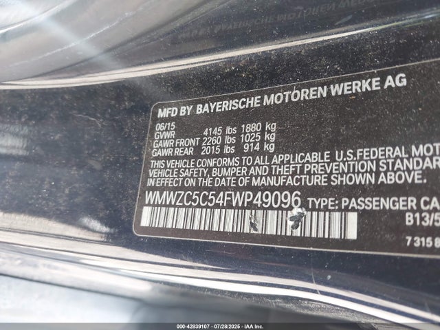 2015 MINI COUNTRYMAN WMWZC5C54FWP49096 Photo 8