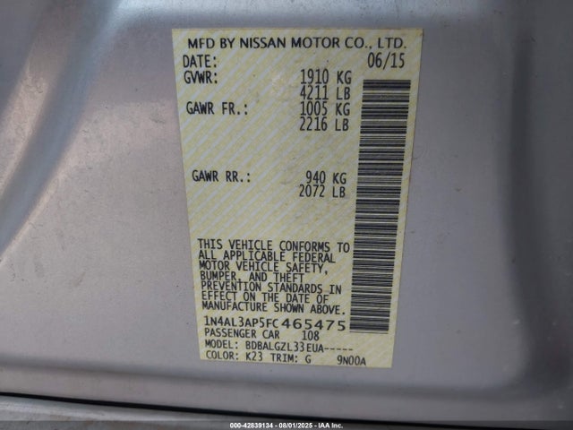1N4AL3AP5FC465475 Nissan 2015