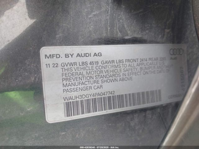 2023 AUDI S3 WAUH3DGY4PA047742 Photo 8