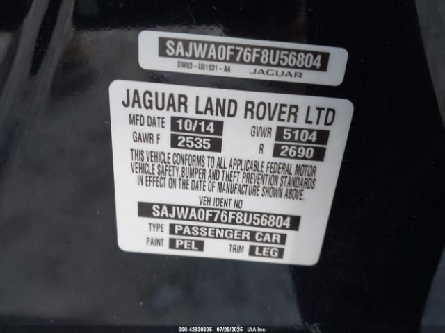 2015 JAGUAR XF SAJWA0F76F8U56804 Photo 8