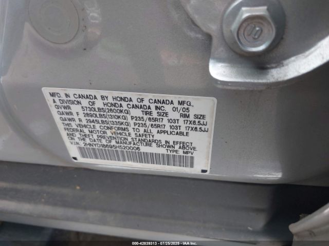 2005 ACURA MDX 2HNYD18695H520006 Photo 8