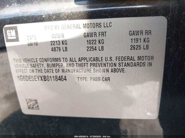 2011 CADILLAC CTS 1G6DE5EYXB0118464 Photo 8
