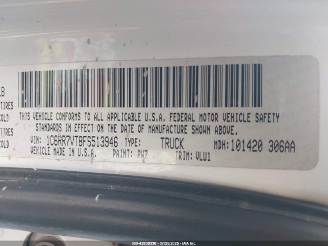 RAM 1500 2015 1C6RR7VT8FS513946 Image 9