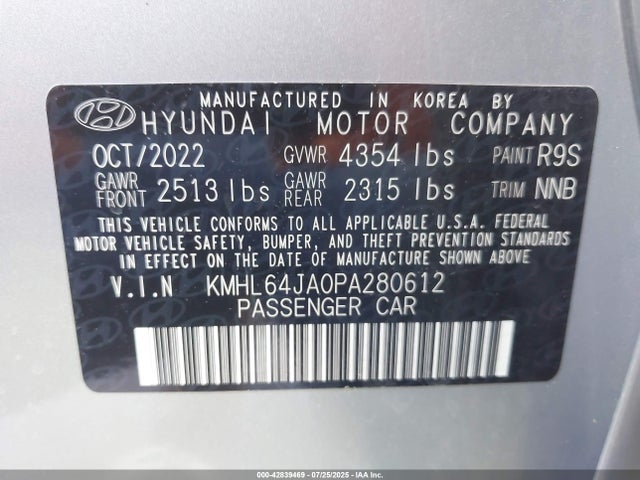 KMHL64JA0PA280612 Hyundai gdi theta iii