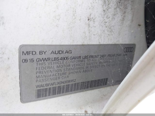 2016 AUDI A4 WAUBFAFL9GN009952 Photo 8