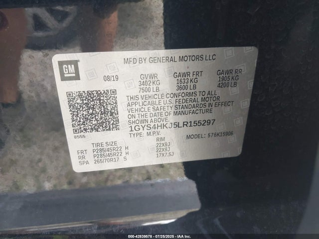 2020 CADILLAC ESCALADE ESV 1GYS4HKJ5LR155297 Photo 8