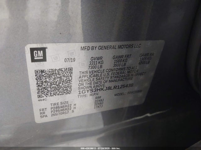 2020 CADILLAC ESCALADE ESV 1GYS3HKJ8LR125438 Photo 8