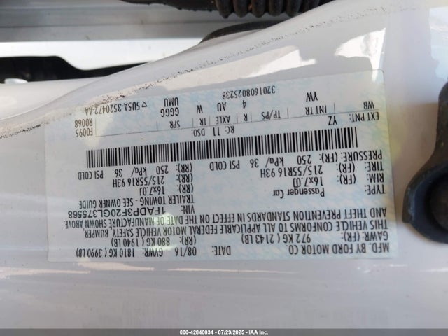 Ford 2016 2016 1FADP3F20GL375568 Image 9