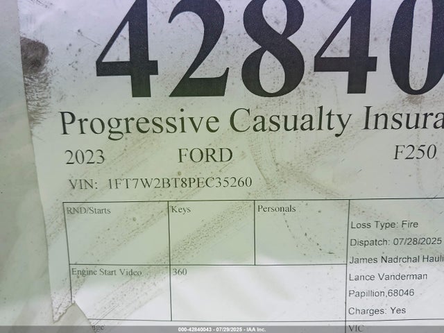 1FT7W2BT8PEC35260 Ford F-250