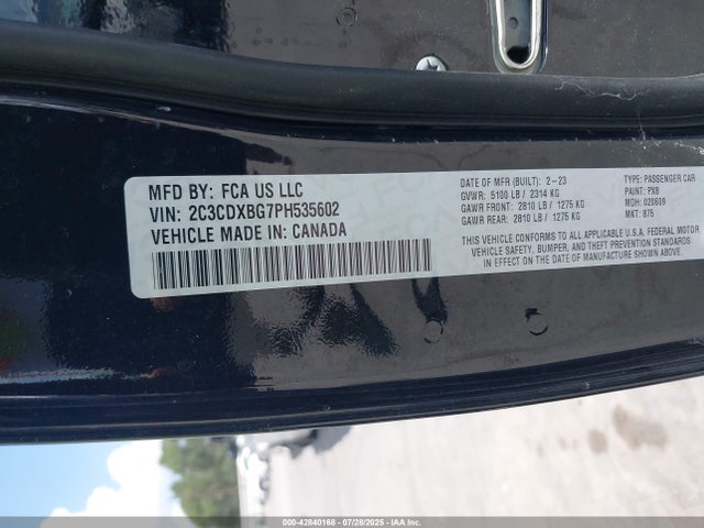 Dodge 2023 2023 2C3CDXBG7PH535602 Image 9
