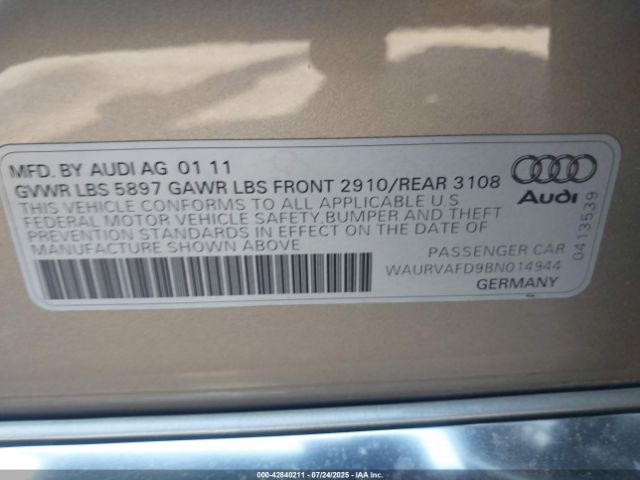 2011 AUDI A8 L WAURVAFD9BN014944 Photo 8