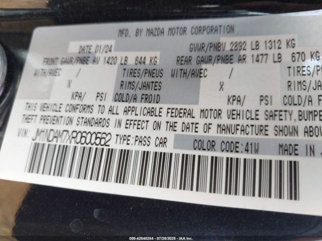 2024 MAZDA MX-5 MIATA RF JM1NDAM7XR0600562 Photo 8