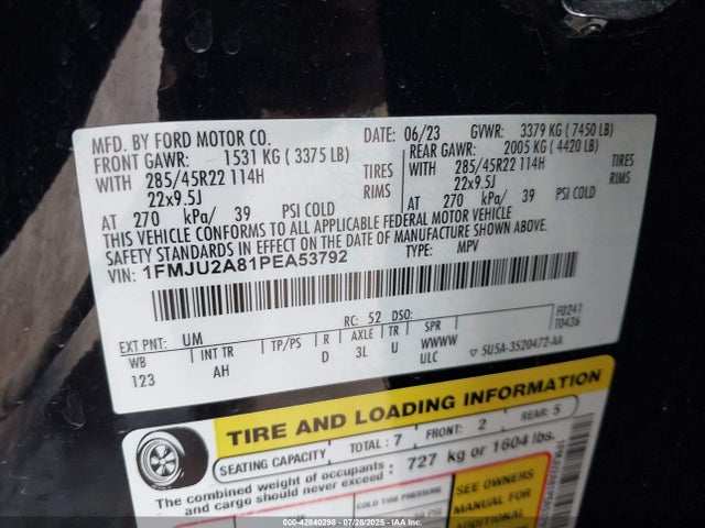 1FMJU2A81PEA53792 Ford gtdi-standard