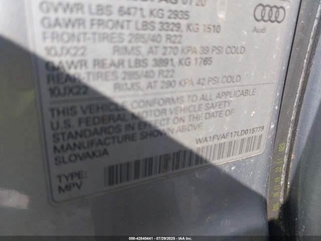 2020 AUDI Q8 WA1FVAF17LD015779 Photo 8