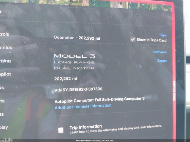 2019 TESLA MODEL 3 5YJ3E1EB2KF387539 Photo 6
