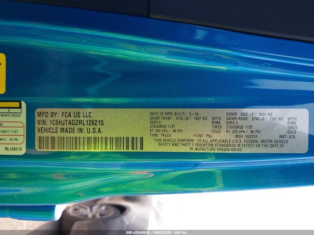 Jeep 2024 2024 1C6HJTAG2RL126215 Image 9