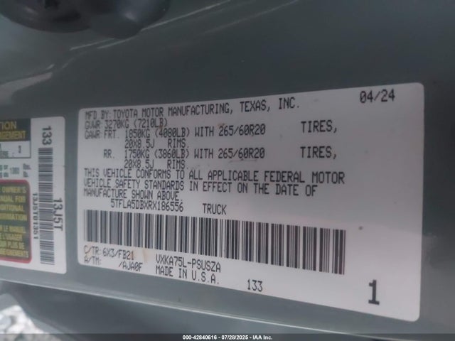 Toyota v35a-fts 2024 5TFLA5DBXRX186556 Image 9