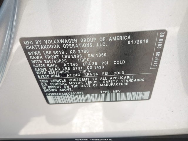 Volkswagen fsi 2019 1V2NR2CA0KC531369 Image 9