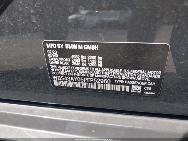 BMW M3 2023 WBS43AY05PFP52960 Image 9