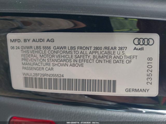 2024 AUDI A6 WAUL2BF29RN055524 Photo 8