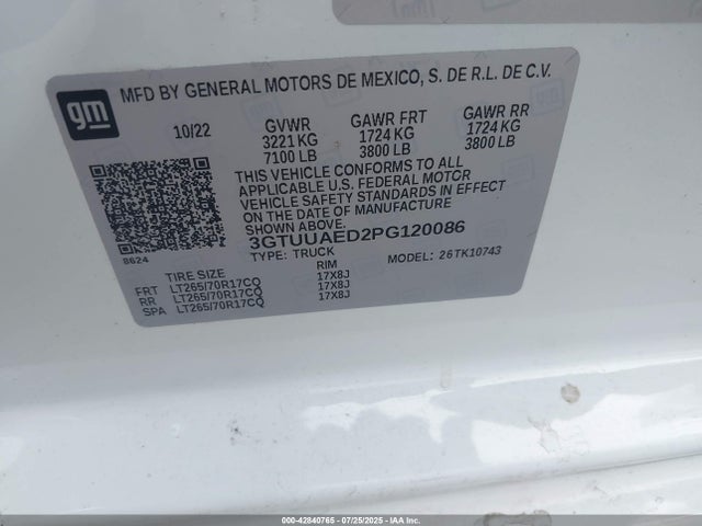3GTUUAED2PG120086 GMC l84