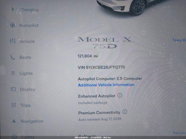 2018 TESLA MODEL X 5YJXCBE26JF112770 Photo 6
