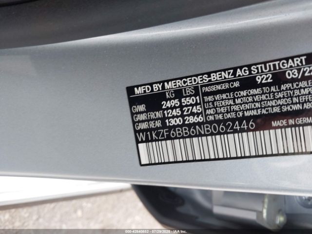 2022 MERCEDES-BENZ AMG E 53 W1KZF6BB6NB062446 Photo 8
