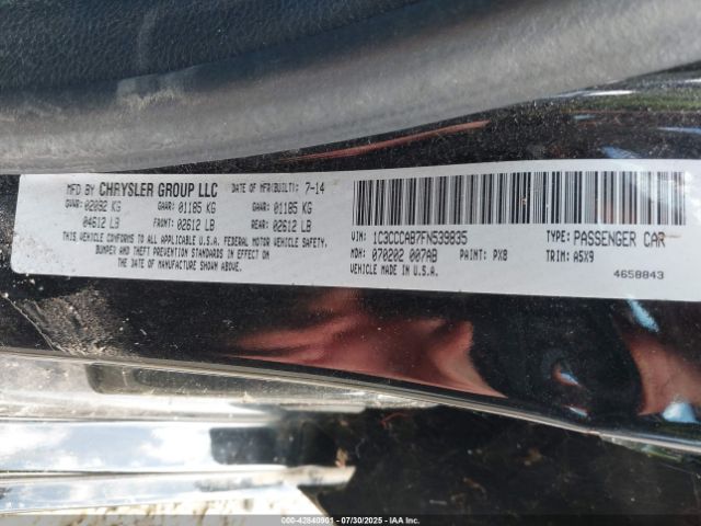 2015 CHRYSLER 200 1C3CCCAB7FN539835 Photo 8