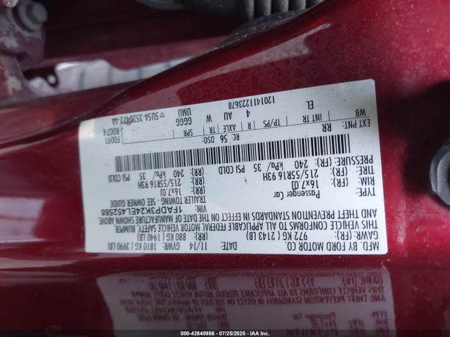 1FADP3K24EL452588 Ford 2014